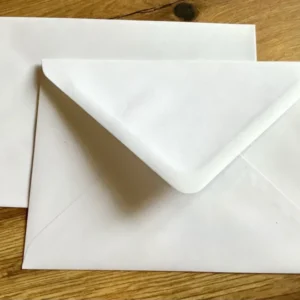 B6 weiß Kuvert 125x175 Spitzklappe nk 100g° - Polly Paper - Umweltfreundliche Schreibwaren