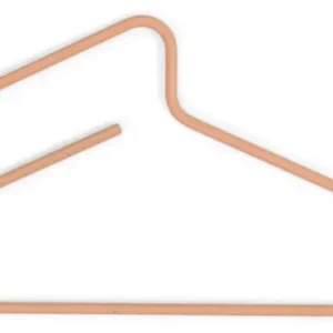 Design Spinder HANG-ON Stahl Kleiderbügel in Kupfer mit minimalistischer, geschwungener Form in Gesamtansicht.