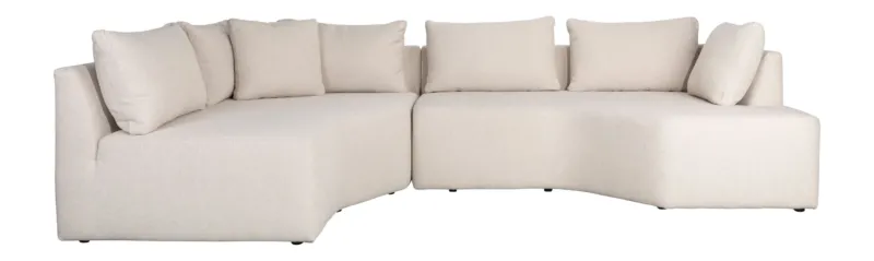 Zuiver Sofa Prosper links, Sand mit Ablagefläche für 5 Personen