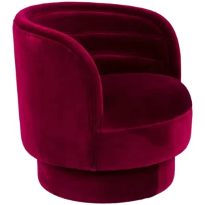 Loungesessel Dorothy in Rot mit drehbarem Sitz von Dutchbone