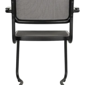 Sessel Carree 2er-Set, Schwarz mit Armlehne, Mesh von Dutchbone
