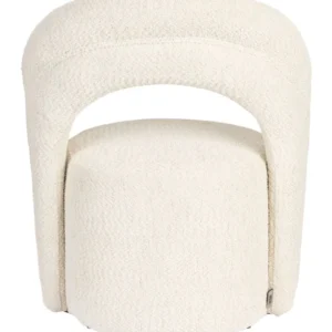 Loungesessel Seina von Dutchbone mit drehbarem Sitz, Beige aus Bouclé