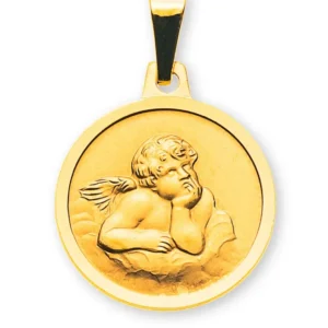Medaille Engel Gelbgold 750 14mm