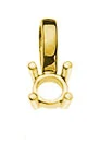 Anhänger Rohling Solitär 4-Griff Gelbgold 750 fur 0.10ct