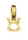 Anhänger Solitär Rohling 4-Griff Gelbgold 750 für 0.15 ct.
