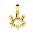 Anhänger Solitär Rohling 6-Griff Gelbgold 750 für 0.15ct