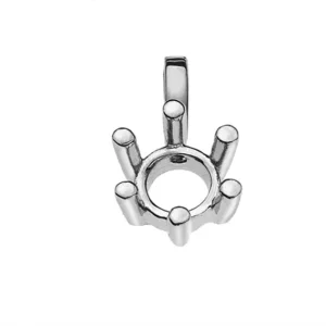 Solitär Anhänger Rohling 6-Griff-Fassung Weissgold 750 für 0.33ct.