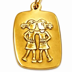 Anhänger Sternzeichen Zwillinge Gelbgold 750