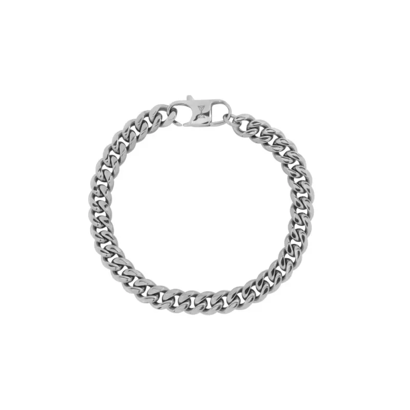 AZE Jewellery Herren Armband Gourmette Eight Silber