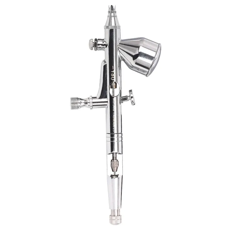 180 Dual-Action External Mix Airbrush 0.2/0.3/0.5mm Nozzle,for Gunpla,Scale Models & Figure Painting