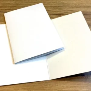 Klappkarte A6 hoch blanko recyclingweiß