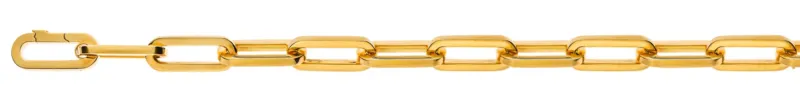 Armband Anker Oval Gelbgold 750, Carrédraht, 21.5cm