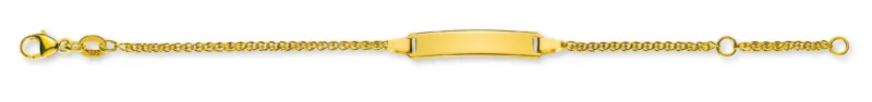 ID Armband Zopf Gelbgold 585 mit Gravurplatte