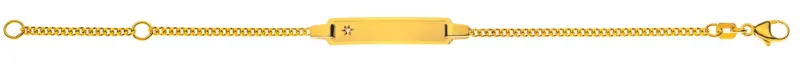 Armband Panzer diamantiert Gelbgold 750 mit gesandeltem Diamant