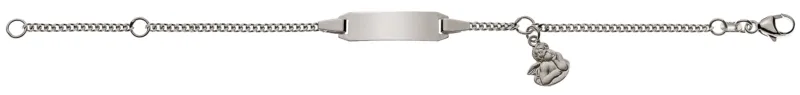 Baby Armband Panzer diamantiert Weissgold 750 Engel