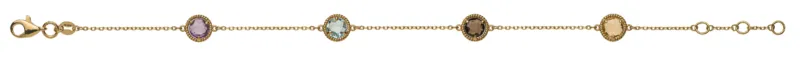 Armband Gelbgold 750 mit 4 Farbsteinen
