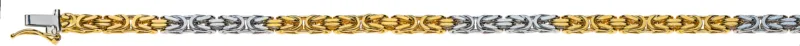 Armband Königskette klassisch Bicolor 750 ca. 3.3mm