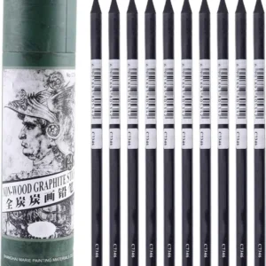Marie's 24pcs Non-Wood Whole-Lead Core Graphite Charcoal Sticks Pencils