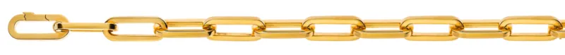 Collier Anker oval Gelbgold 750 Handarbeit 52cm satiniert/poliert