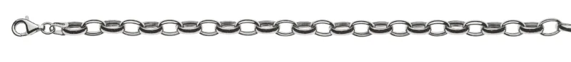 Armband Anker Oval Weissgold 750 halbmassiv ca. 6.0x8.5mm