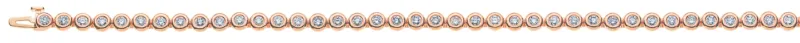 Tennis Armband Rotgold 750 zargengefasst 1.53 ct. 18cm