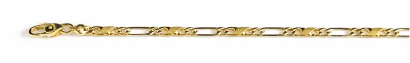 Collier Carrera Figaro Bicolor Gelb-/Weissgold 750 4.0mm 60cm