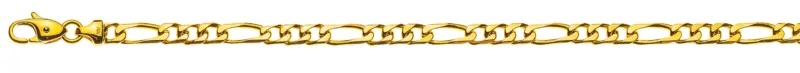 Armband Figaro 8-fach diamantiert Gelbgold 750 ca. 4,5 mm