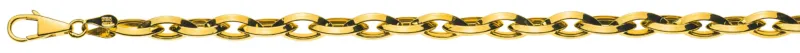 Collier Navette Gelbgold 750 Messerschliff halbmassiv 6.6x13.5mm 45cm