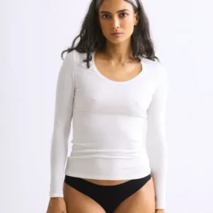Light Touch tiefausgeschnittenes Langarmshirt