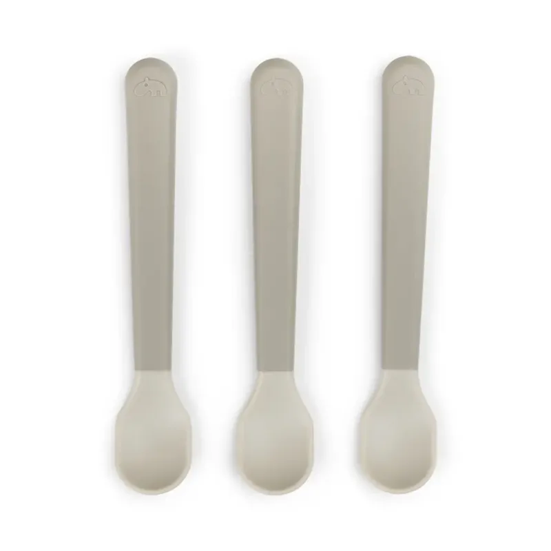 Foodie easy-grip babyske 3-pak - Sand