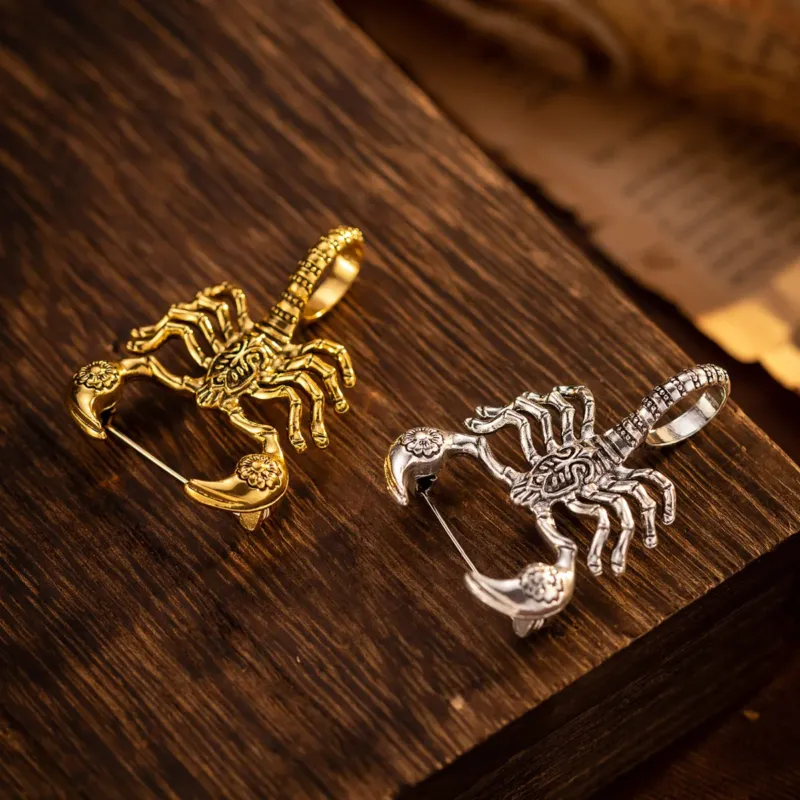 Vintage Creative Scorpion High-End Brooch Pin 4 Pack