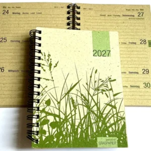 Taschenkalender Graspapier 10x14 Zettler 1W/2S 2027