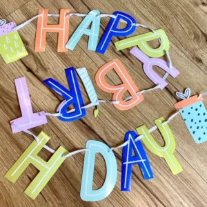 Papier-Girlande Happy Birthday bunt 1.5m