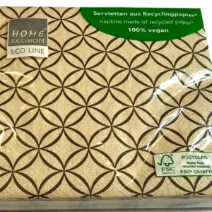 Servietten Circles sw 100% Recycling