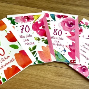 Briefkarte Runder Geburtstag 60-90 (Utermann)
