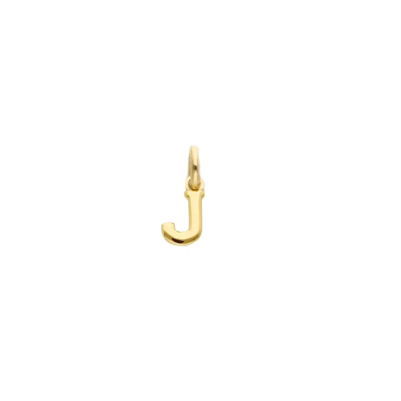 Gelbgold Buchstaben Anhänger - 18 Karat Gold - 750 - J