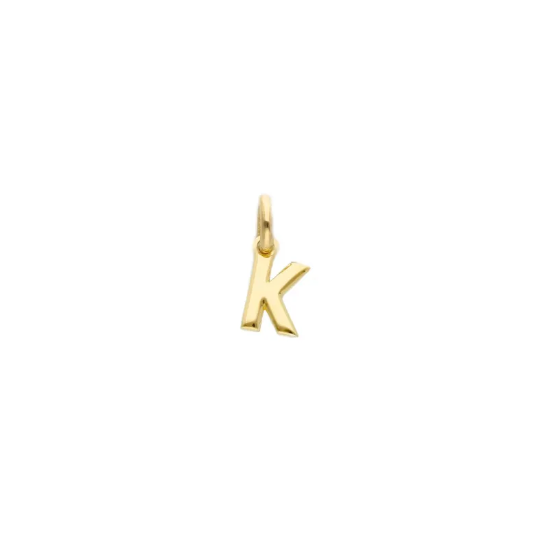 Gelbgold Buchstaben Anhänger - 18 Karat Gold - 750 - K