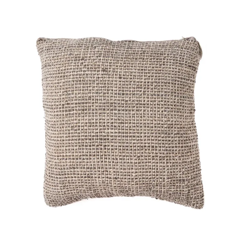 Kissenbezug – Leinen Material, Boho Stil, Natur Schwarz Ton - Grain | Bazar Bizar Antwerp