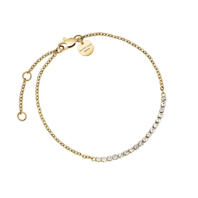 Rosefield Tennisarmband Crystal Gold