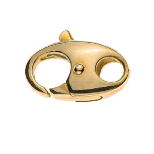 Karabiner Oval Gelbgold 750 14x8mm