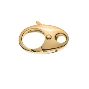 Karabiner Oval Gelbgold 750 17x10mm