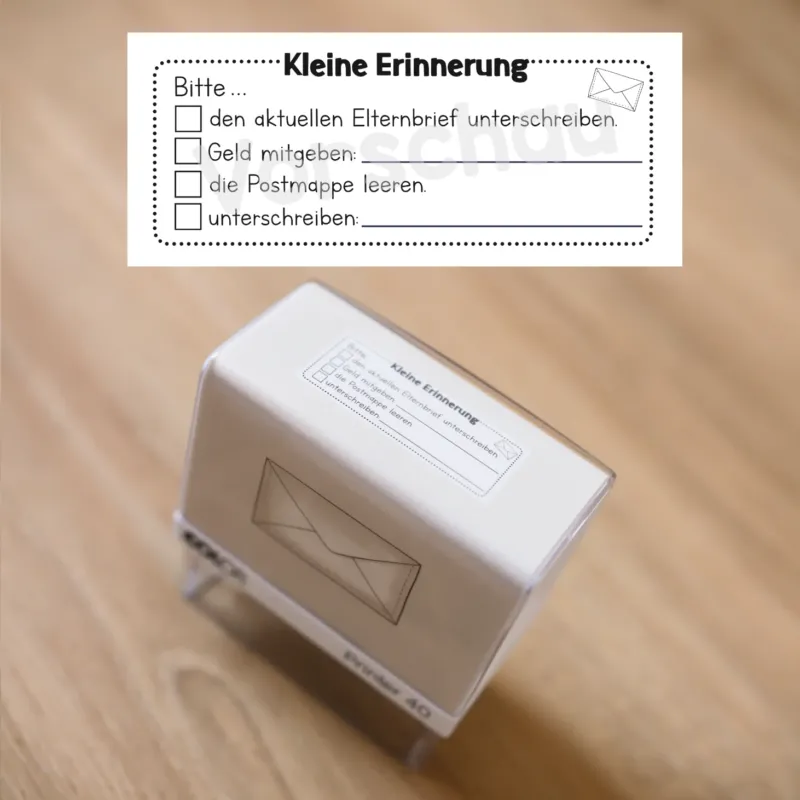 Stempel 'Kleine Erinnerung' - DieGrundschulkiste X Materialwiese