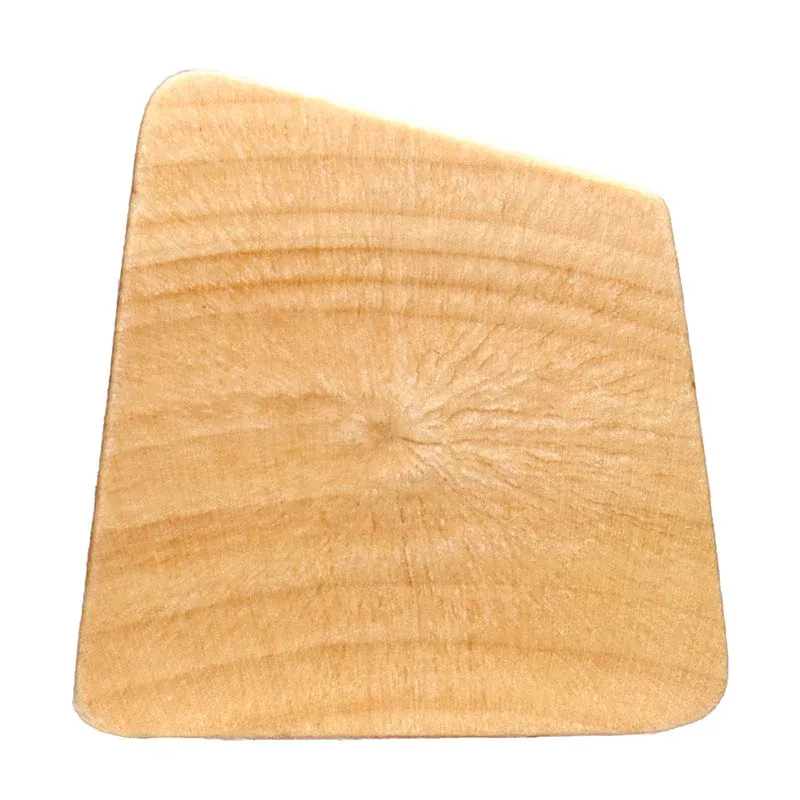 15mm Trapezoidal Poplar Wood High-Footed Buttons for Coats 20pcs