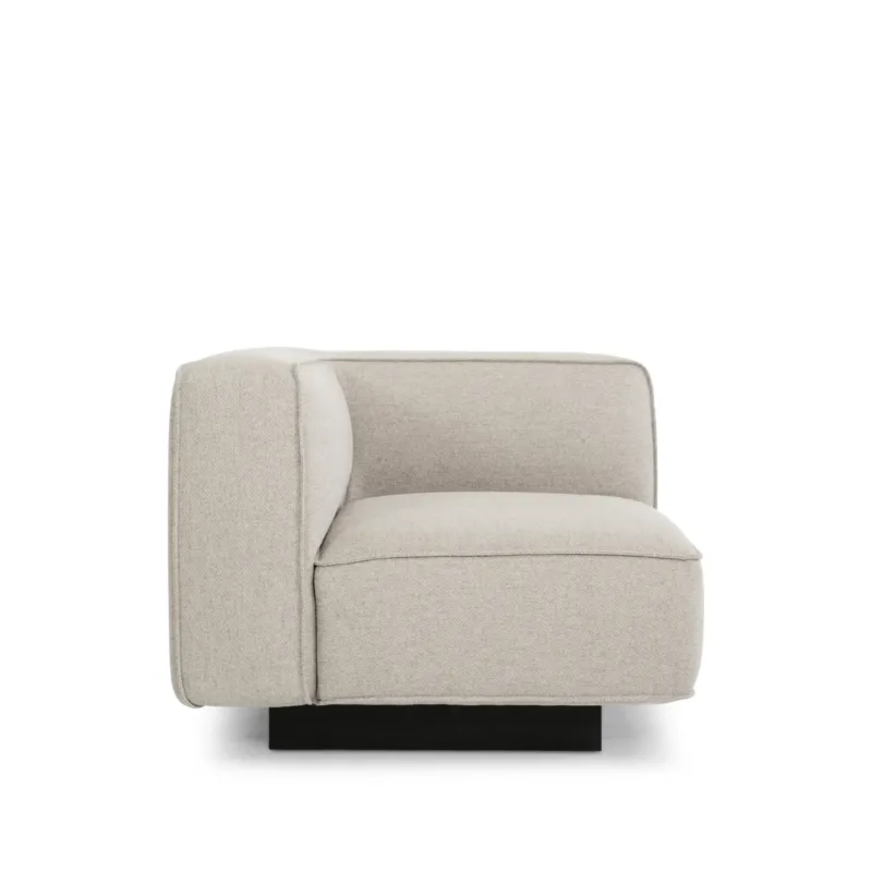 Ecksofa - Modulstoff Sockelbasis Schaumkern, Beige – Utopia | Njordec