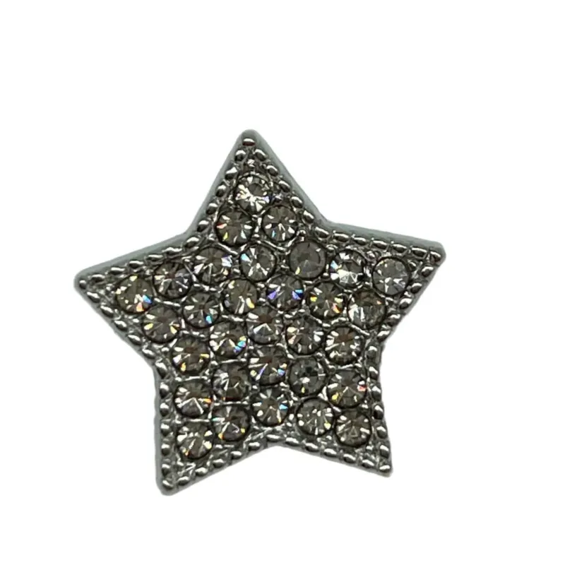 15MM Starry Night Allure Full Diamond Star Metal Sew-On Buttons 50pcs