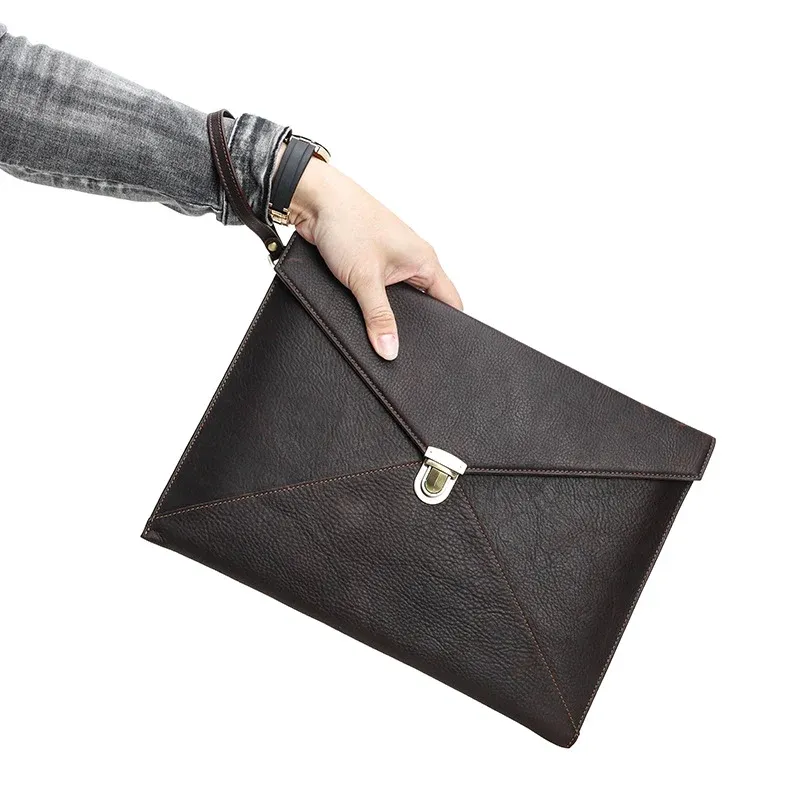 Genuine Leather Envelope Sleeve for MacBook Pro 14.2” Laptop Inner Bag
