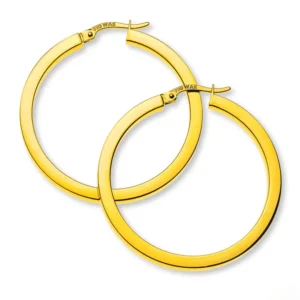 Kreolen Gelbgold 750 Vierkantdraht 35mm