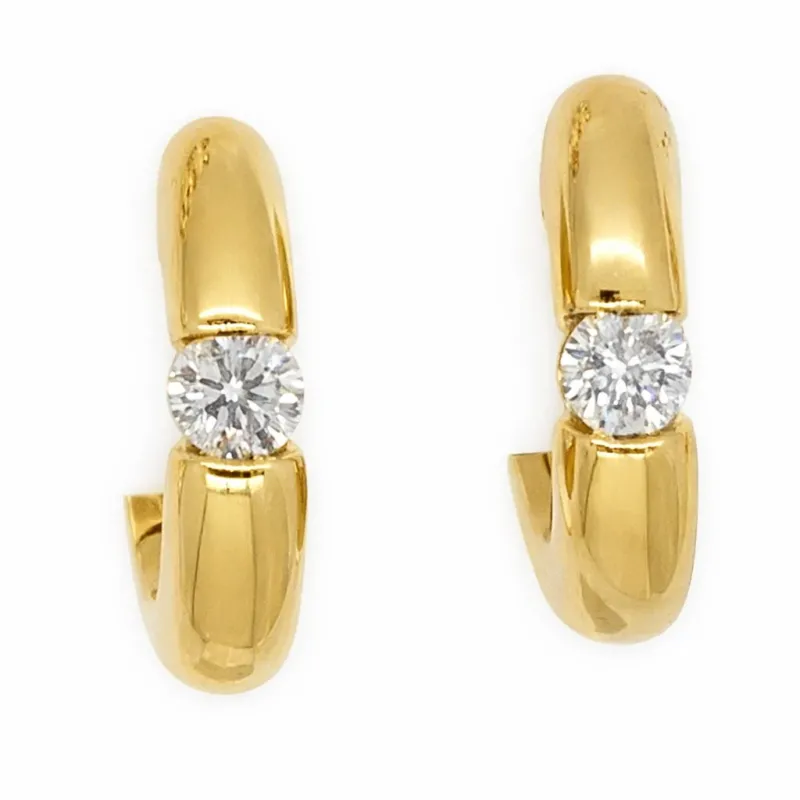 Solitär Kreolen Gelbgold 750 0.33ct.