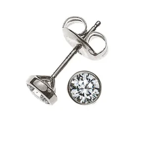 Ohrstecker Solitär Weissgold 750 0.25ct.