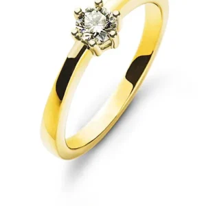 Ring Solitär Gelbgold 750 0.20 ct.